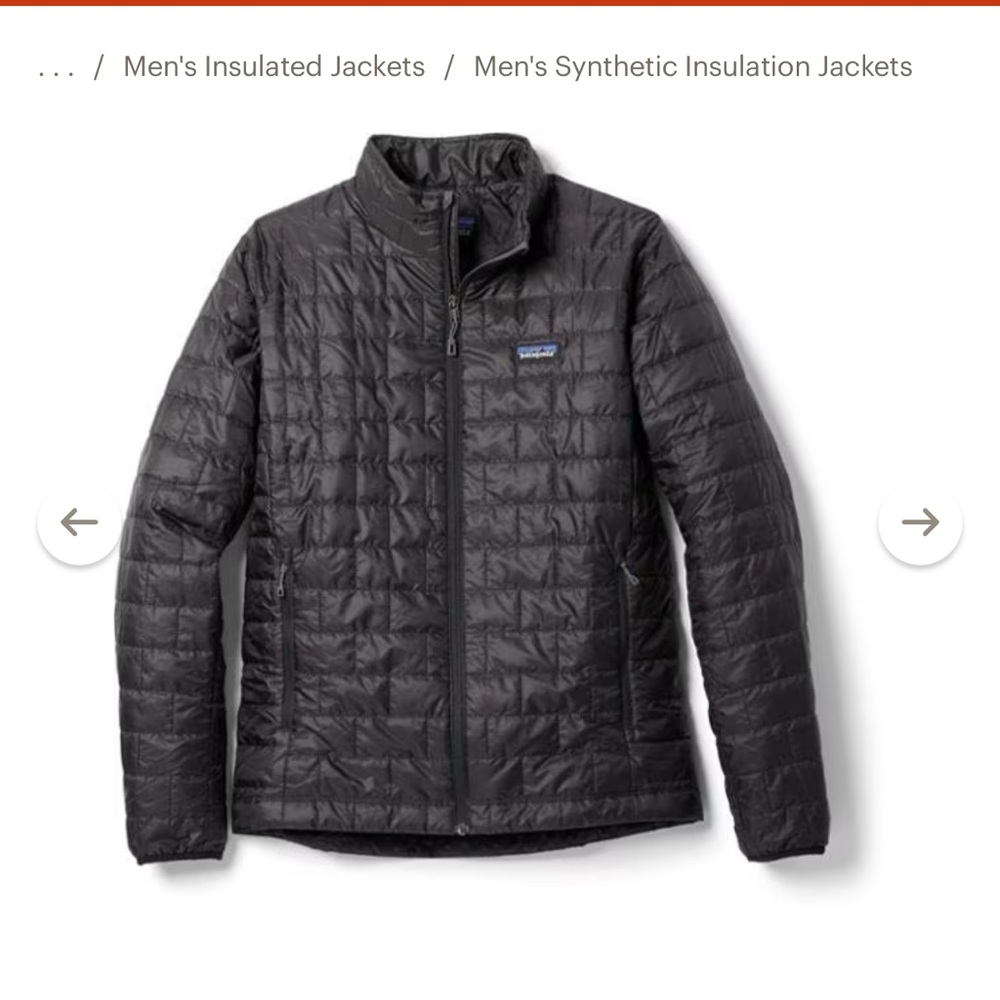 Men’s Patagonia Nano Puff Jacket Sz Small - Like New Black Puffer Lightweight